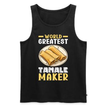Tamale Cuisine mexicaine Tamale Lover - Débardeur bio Premium Homme - noir - Devant - Michal (187cm)