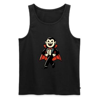 Rétro Vintage Style Halloween Costume Décoration Vampire - Débardeur bio Premium Homme - noir - Devant - Michal (187cm)