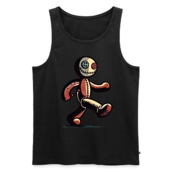 Poupée vaudou Halloween Costume Décoration Effrayant - Débardeur bio Premium Homme - noir - Devant - AI Model Male 178 light (178cm)