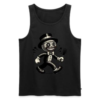 Voodoo Puppe Unheimliche Verkleidung Gothic Style - Männer Premium Bio Tank Top - Schwarz - Vorne - AI Model Male 178 light (178cm)