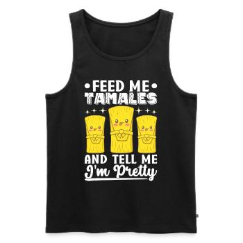 Tamale Cuisine mexicaine Tamale Lover - Débardeur bio Premium Homme - noir - Devant - Michal (187cm)
