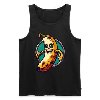 Zombie Banana Banana Lover Halloween - Men's Premium Organic Tank Top - black - Front - Michal (187cm)