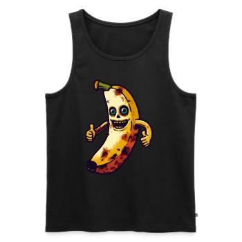 Zombie Banane Bananen Liebhaber Halloween Deko - Männer Premium Bio Tank Top - Schwarz - Vorne - Michal (187cm)