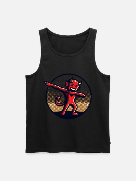 Dabbing Devil Funny Dabbing Design - Men's Premium Organic Tank Top - black