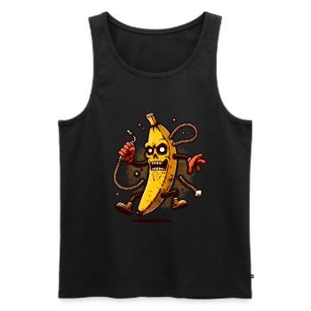 Zombie Banane Bananen Liebhaber Halloween Kostüm - Männer Premium Bio Tank Top - Schwarz - Vorne - Michal (187cm)