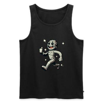 Retro Vintage Style Halloween Costume Decoration Mummy - Men's Premium Organic Tank Top - black - Front - Michal (187cm)
