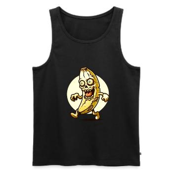 Zombie Banane Banane Amoureux Halloween Costume - Débardeur bio Premium Homme - noir - Devant - AI Model Male 178 light (178cm)