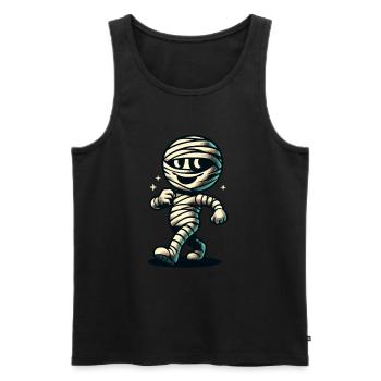 Retro Vintage Style Halloween Costume Decoration Mummy - Men's Premium Organic Tank Top - black - Front - Michal (187cm)