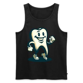 Unheimliche Verkleidung Halloween Zahn - Männer Premium Bio Tank Top - Schwarz - Vorne - AI Model Male 178 light (178cm)