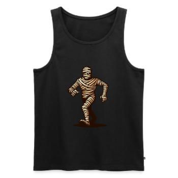 Rétro Vintage Style Momie Halloween Costume Décoration - Débardeur bio Premium Homme - noir - Devant - Michal (187cm)