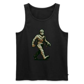Retro Mummy Vintage Style Halloween Costume Decoration - Men's Premium Organic Tank Top - black - Front - Michal (187cm)