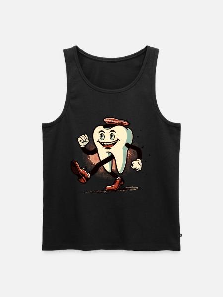 Tooth Decay Tooth Funny Halloween - Men's Premium Organic Tank Top - black
