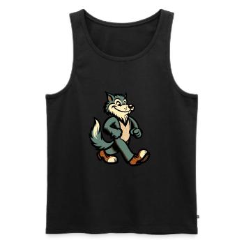 Retro Vintage Style Halloween Werewolf Costume Decoration - Men's Premium Organic Tank Top - black - Front - Michal (187cm)