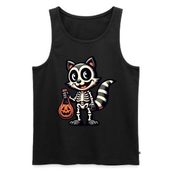 Undead Raccoon Funny Raccoon Lover - Men's Premium Organic Tank Top - black - Front - AI Model Male 178 light (178cm)
