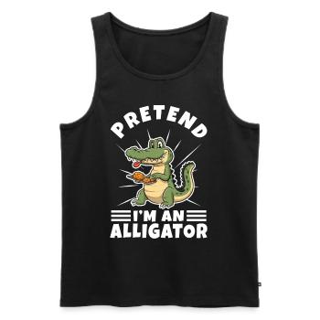 Pretend I'm An Alligator - Men's Premium Organic Tank Top - black - Front - AI Model Male 178 light (178cm)