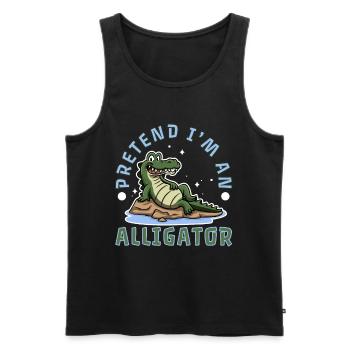 Pretend I'm An Alligator - Men's Premium Organic Tank Top - black - Front - AI Model Male 178 light (178cm)