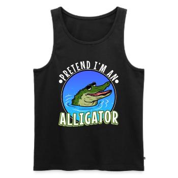 Fais semblant d’être un alligator - Débardeur bio Premium Homme - noir - Devant - Michal (187cm)