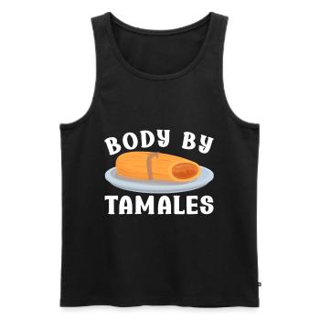 Tamale Cuisine mexicaine Tamale Lover - Débardeur bio Premium Homme - noir - Devant - Michal (187cm)