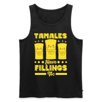 Tamale Cuisine mexicaine Tamale Lover - Débardeur bio Premium Homme - noir - Devant - Michal (187cm)