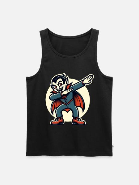 Dabbing Vampire Funny Dabbing Design - Men's Premium Organic Tank Top - black