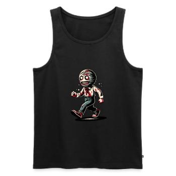 Retro Vintage Stil Halloween Zombie Liebhaber Deko - Männer Premium Bio Tank Top - Schwarz - Vorne - AI Model Male 178 light (178cm)