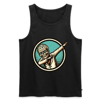 Dabbing Zombie Funny Dabbing Design - Men's Premium Organic Tank Top - black - Front - Michal (187cm)