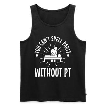 You can't spell party without pt - Männer Premium Bio Tank Top - Schwarz - Vorne - AI Model Male 178 light (178cm)
