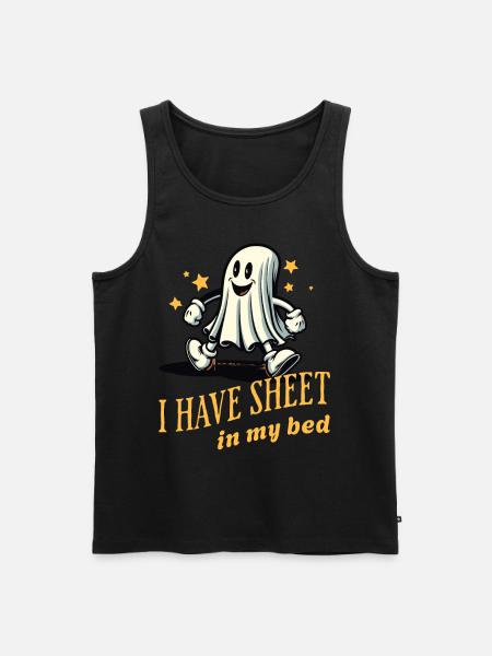 Funny Ghost Saying Halloween Costume - Men's Premium Organic Tank Top - black