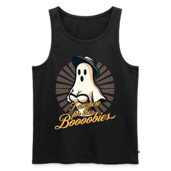 Costume d’Halloween Drôle Fantômes Dire - Débardeur bio Premium Homme - noir - Devant - Michal (187cm)