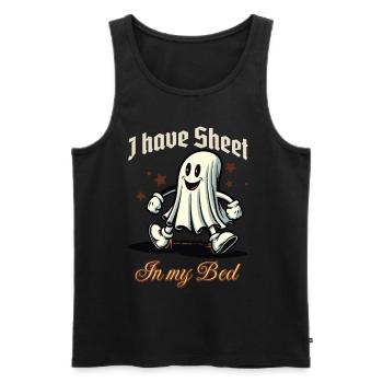 Halloween Kostüm Lustiger Geister Spruch - Männer Premium Bio Tank Top - Schwarz - Vorne - Michal (187cm)