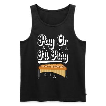 Vibraphon, vibraphonist - Men's Premium Organic Tank Top - black - Front - Michal (187cm)