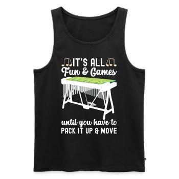 Vibraphon Vibraphonist - Männer Premium Bio Tank Top - Schwarz - Vorne - Michal (187cm)