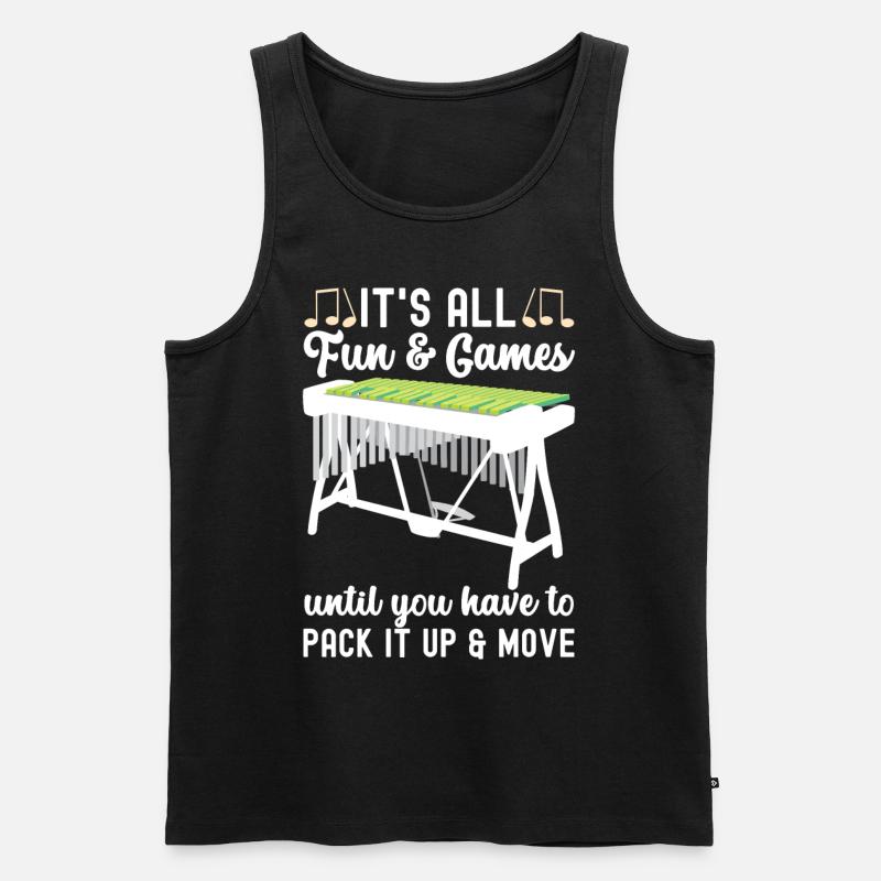 Vibraphon Vibraphonist - Männer Premium Bio Tank Top - Schwarz