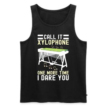 Vibraphon Vibraphonist - Männer Premium Bio Tank Top - Schwarz - Vorne - Michal (187cm)