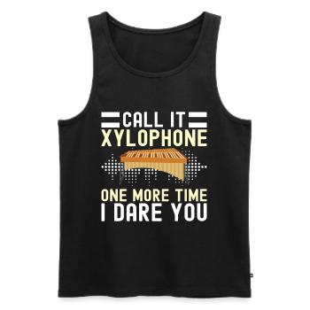 Vibraphon Vibraphonist - Männer Premium Bio Tank Top - Schwarz - Vorne - Michal (187cm)