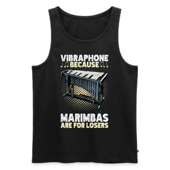 Vibraphon Vibraphonist - Männer Premium Bio Tank Top - Schwarz - Vorne - Michal (187cm)