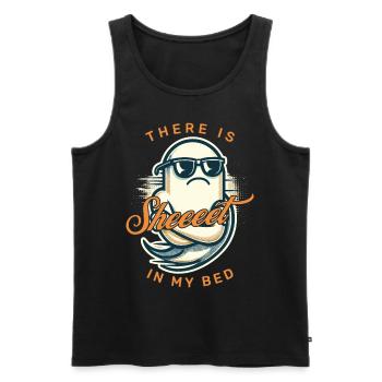 Lustiger Geister Spruch there is sheet Kostüm - Männer Premium Bio Tank Top - Schwarz - Vorne - Michal (187cm)
