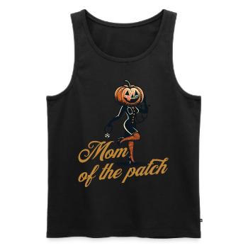 Maman du champ de citrouilles drôle disant Halloween - Débardeur bio Premium Homme - noir - Devant - Michal (187cm)