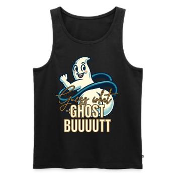 Rate Was? Geister Hintern! Lustiger Geister Spruch - Männer Premium Bio Tank Top - Schwarz - Vorne - Michal (187cm)