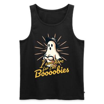 Lustiger Geister Spruch Für Die Boobies Kostüm - Männer Premium Bio Tank Top - Schwarz - Vorne - Michal (187cm)