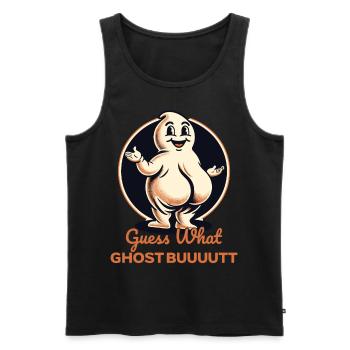 Halloween Costume Ghosts Butt Funny Ghosts - Men's Premium Organic Tank Top - black - Front - AI Model Male 178 light (178cm)