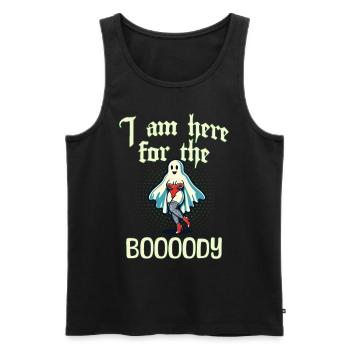 Drôle de fantôme disant costume d’Halloween - Débardeur bio Premium Homme - noir - Devant - Michal (187cm)