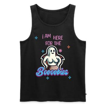 Costume d’Halloween Drôle Fantômes Dire - Débardeur bio Premium Homme - noir - Devant - Michal (187cm)