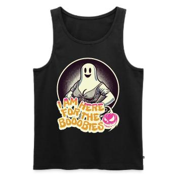 Für Die Boobies Halloween Kostüm Lustiger Spruch - Männer Premium Bio Tank Top - Schwarz - Vorne - Michal (187cm)