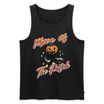 Maman du champ de citrouilles drôle de dicton à Halloween - Débardeur bio Premium Homme - noir - Devant - Michal (187cm)