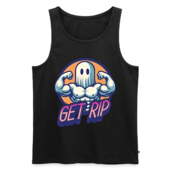 Halloween Kostüm Lustiger Geister Spruch - Männer Premium Bio Tank Top - Schwarz - Vorne - Michal (187cm)