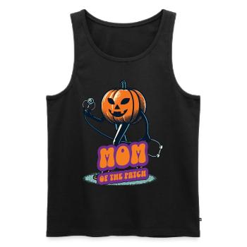 Maman du champ de citrouilles drôle disant Halloween - Débardeur bio Premium Homme - noir - Devant - Michal (187cm)