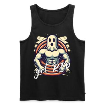 Halloween Kostüm Lustiger Geister Spruch - Männer Premium Bio Tank Top - Schwarz - Vorne - Michal (187cm)