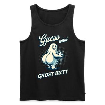 Halloween Costume Ghosts Butt Funny Saying - Men's Premium Organic Tank Top - black - Front - Michal (187cm)
