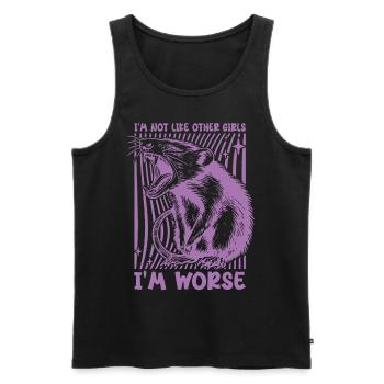 Possum I'm Not Like Other Girls I'm Worse Funny - Men's Premium Organic Tank Top - black - Front - Michal (187cm)